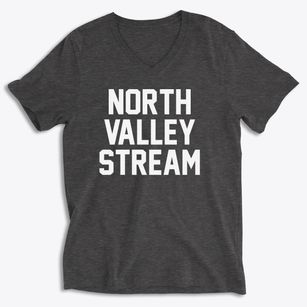 North Valley Stream New York Classic Block Soft Lightweight V-Neck