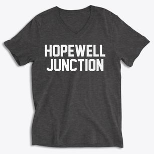 Hopewell Junction New York Classic Block Soft Lightweight V-Neck
