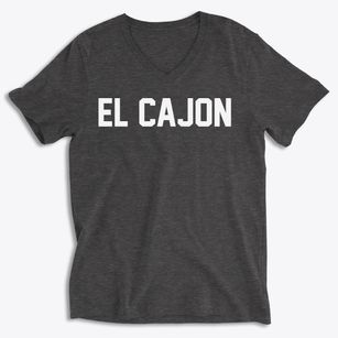 El Cajon California Classic Block Soft Lightweight V-Neck