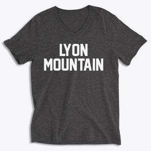 Lyon Mountain New York Classic Block Soft Lightweight V-Neck