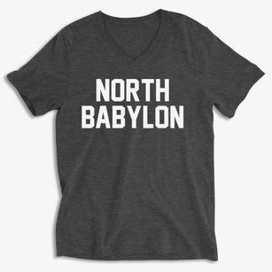 North Babylon New York Classic Block Soft Lightweight V-Neck