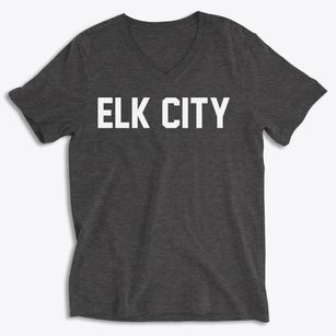 Elk City Kansas Classic Block Soft Lightweight V-Neck