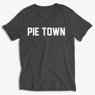 Pie Town New Mexico Classic Block Soft Lightweight V-Neck