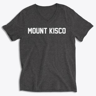 Mount Kisco New York Classic Block Soft Lightweight V-Neck