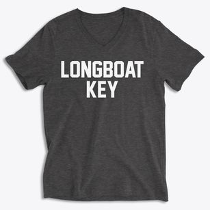 Longboat Key Florida Classic Block Soft Lightweight V-Neck