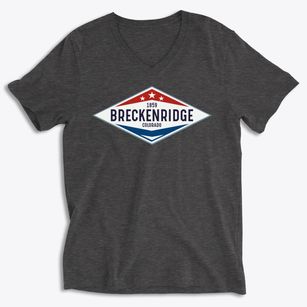 Breckenridge Colorado Diamond Star Soft Lightweight V-Neck