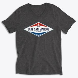 Lake San Marcos California Diamond Star Soft Lightweight V-Neck