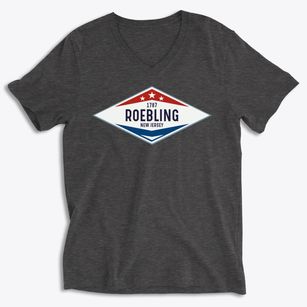 Roebling New Jersey Diamond Star Soft Lightweight V-Neck