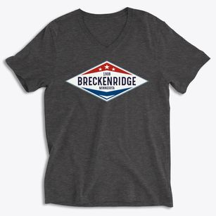 Breckenridge Minnesota Diamond Star Soft Lightweight V-Neck