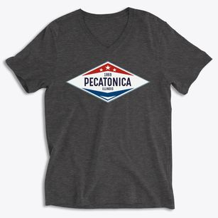 Pecatonica Illinois Diamond Star Soft Lightweight V-Neck