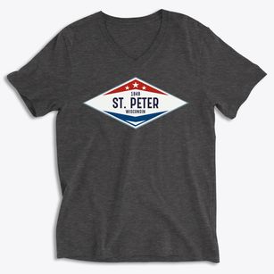 St. Peter Wisconsin Diamond Star Soft Lightweight V-Neck