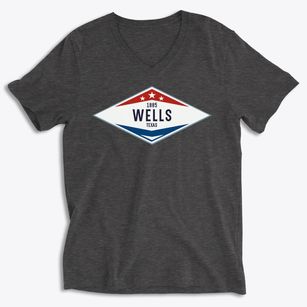 Wells Texas Diamond Star Soft Lightweight V-Neck