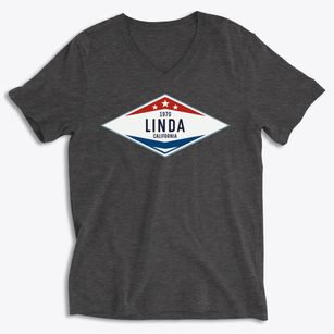 Linda California Diamond Star Soft Lightweight V-Neck