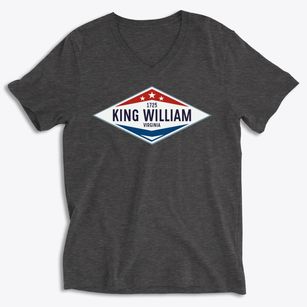 King William Virginia Diamond Star Soft Lightweight V-Neck