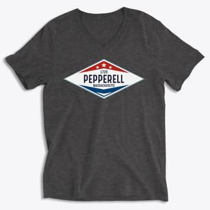 Pepperell Massachusetts Diamond Star Soft Lightweight V-Neck