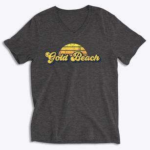Gold Beach Oregon Sublime Sunset Soft Lightweight V-Neck