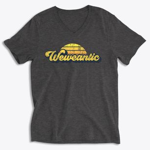 Weweantic Massachusetts Sublime Sunset Soft Lightweight V-Neck