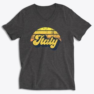 Italy New York Sublime Sunset Soft Lightweight V-Neck