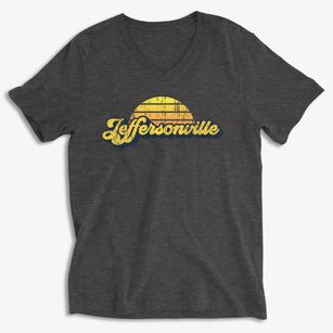 Jeffersonville Illinois Sublime Sunset Soft Lightweight V-Neck