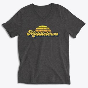 Middletown Rhode Island Sublime Sunset Soft Lightweight V-Neck