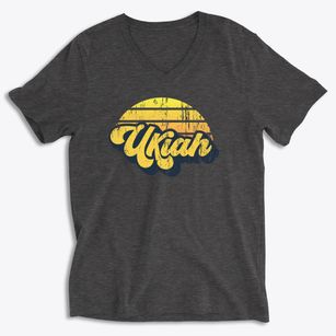 Ukiah Oregon Sublime Sunset Soft Lightweight V-Neck