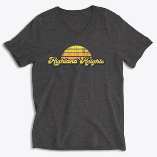Highland Heights Kentucky Sublime Sunset Soft Lightweight V-Neck