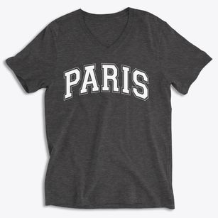 Paris New York Varsity Soft Lightweight V-Neck