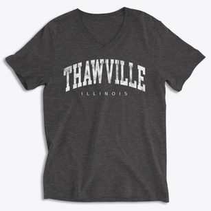 Thawville Illinois Urban Vibe Soft Lightweight V-Neck