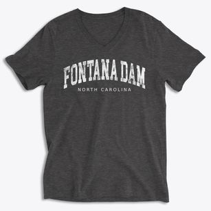 Fontana Dam North Carolina Urban Vibe Soft Lightweight V-Neck
