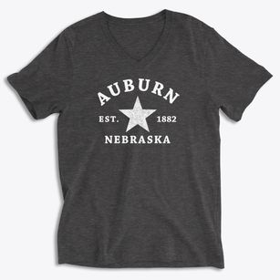 Auburn Nebraska Star Soft Lightweight V-Neck