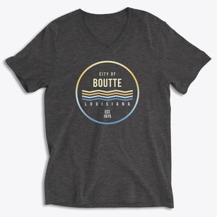 Boutte Louisiana Color Fade Soft Lightweight V-Neck