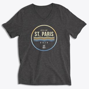 St. Paris Ohio Color Fade Soft Lightweight V-Neck
