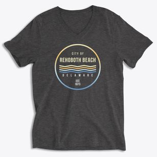 Rehoboth Beach Delaware Color Fade Soft Lightweight V-Neck