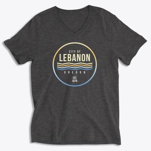 Lebanon Oregon Color Fade Soft Lightweight V-Neck
