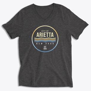 Arietta New York Color Fade Soft Lightweight V-Neck