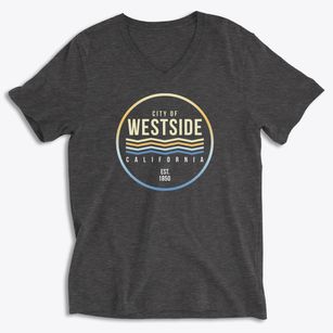 Westside California Color Fade Soft Lightweight V-Neck