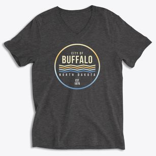 Buffalo North Dakota Color Fade Soft Lightweight V-Neck