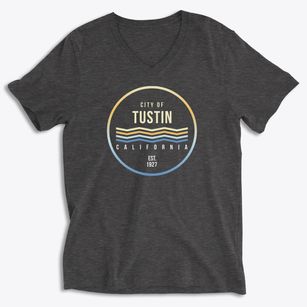 Tustin California Color Fade Soft Lightweight V-Neck