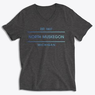 North Muskegon Michigan Horizon Soft Lightweight V-Neck