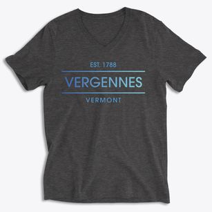 Vergennes Vermont Horizon Soft Lightweight V-Neck