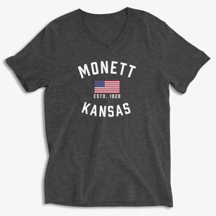 Monett Kansas Patriot Soft Lightweight V-Neck