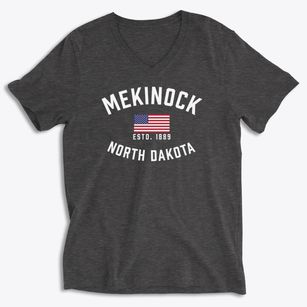 Mekinock North Dakota Patriot Soft Lightweight V-Neck