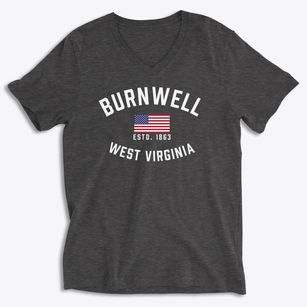 Burnwell West Virginia Patriot Soft Lightweight V-Neck