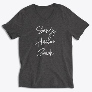 Sandy Harbour Beach New York Freestyle Soft Lightweight V-Neck