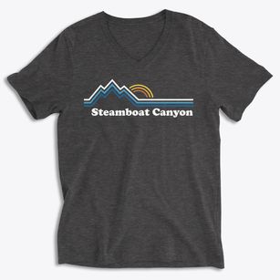 Steamboat Canyon Arizona Mountain View Soft Lightweight V-Neck