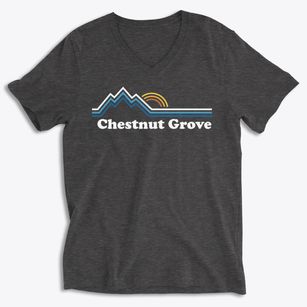 Chestnut Grove North Carolina Mountain View Soft Lightweight V-Neck