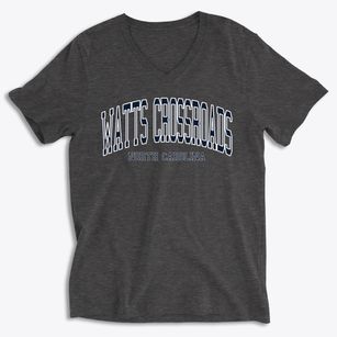 Watts Crossroads North Carolina Traditional Soft Lightweight V-Neck