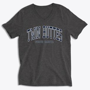 Twin Buttes North Dakota Traditional Soft Lightweight V-Neck