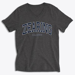 Zearing Illinois Traditional Soft Lightweight V-Neck