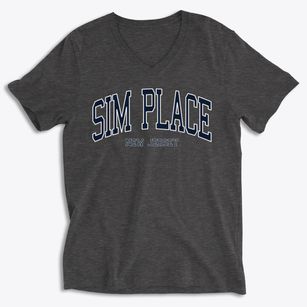 Sim Place New Jersey Traditional Soft Lightweight V-Neck
